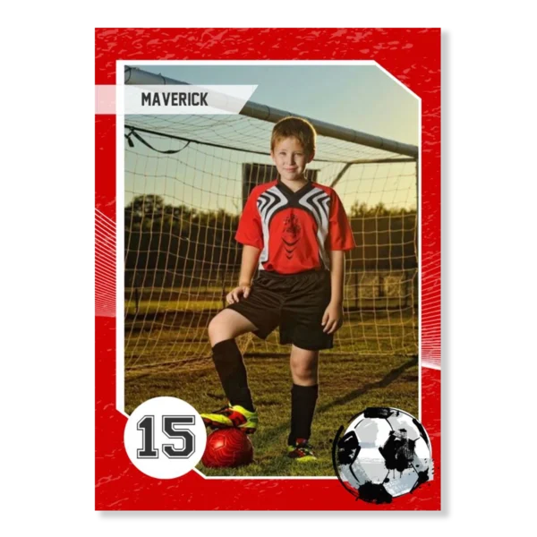 Soccer Card Template 2 - Red