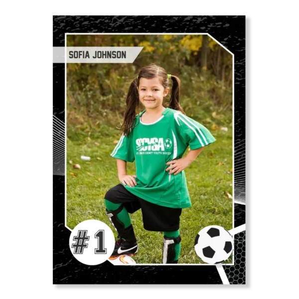 Soccer Card Template 3 - Black