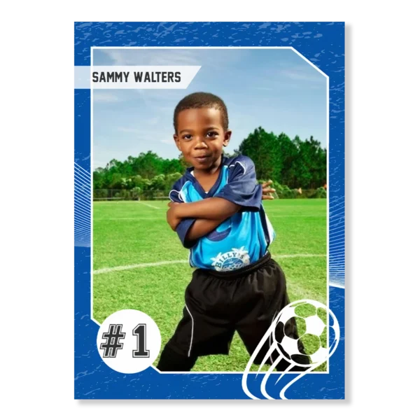 Soccer Card Template 1 - Blue