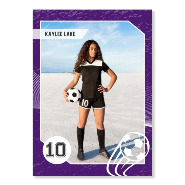 Soccer Card Template 6 - Purple