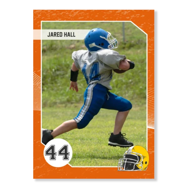 Football Card Template 4 - Orange