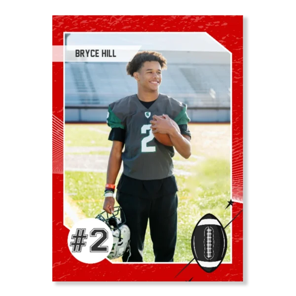 Football Card Template 2 - Red