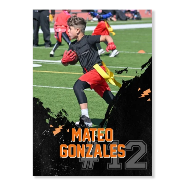 Football Card Template 10 - Torn Style